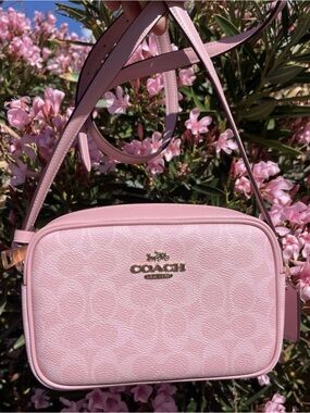 Coach Signature Mini Jamie Powder Pink Crossbody